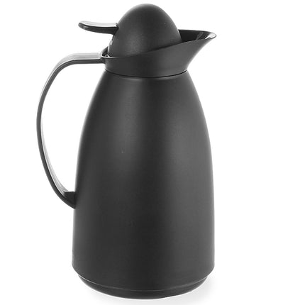 Thermos with a glass cartridge for coffee and tea black with 1L - Hendi 449608