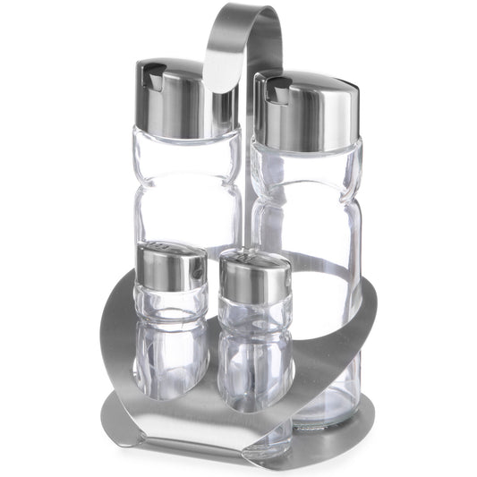Hendi Set for spices made of stainless steel salt pepper olive wine vinegar