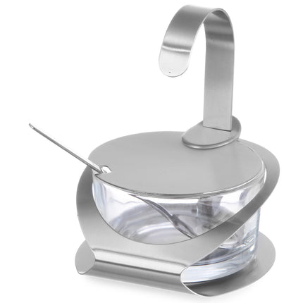Glass and stainless steel pie maker with spoon 130mm height 90mm - Hendi 465370