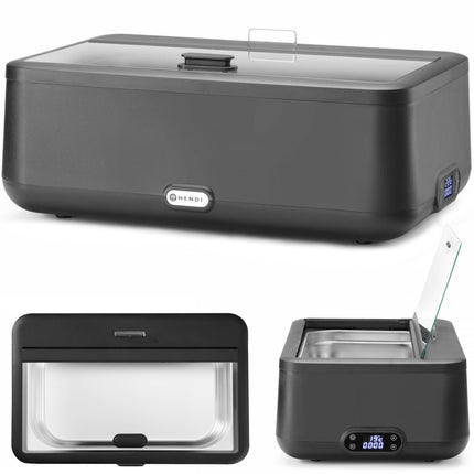 Hendi UNIQ electric bain marie heater 607 x 402 mm 700 W - black
