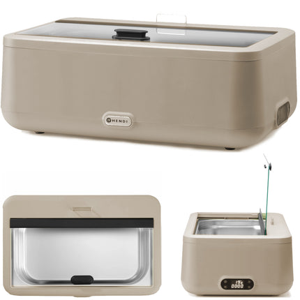 Hendi UNIQ electric bain marie heater 607 x 402 mm 700 W - beige