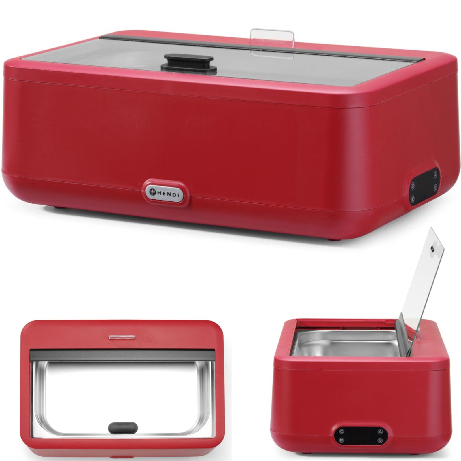 Hendi UNIQ 35-85 C 700 W electric food warmer - red