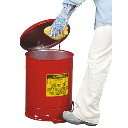 Fire-retardant waste basket and oiled clean rags - FM/ UL FM / UL FM / PT 52L