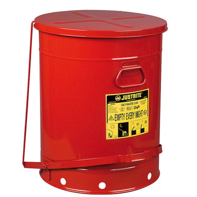 Fire-retardant waste bin and oiled clean rags - FM/ UL test per unit 80L