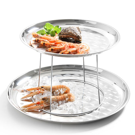 Paters of steel display bowls with seafood base - Hendi 480519
