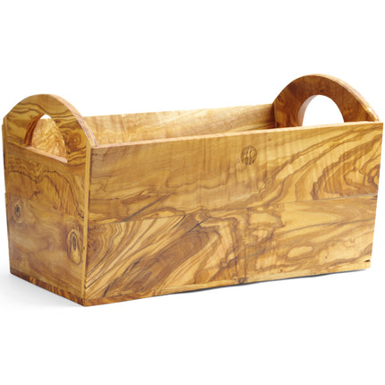 Hendi Olive wood container for serving bread cutlery – image 2