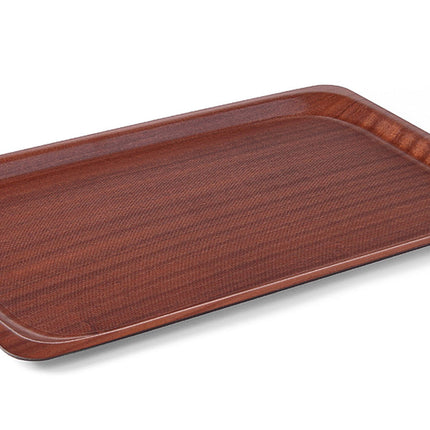 Non-slip wooden tray, mahogany 530x325mm GN1/1 - Hendi 507216