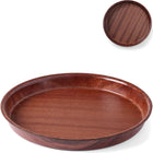 Hendi Wooden non-slip tray with a rand - round wed 42cm