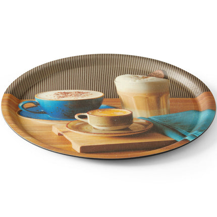 Hendi Round non-slip tray with wed print 380 mm – image 2