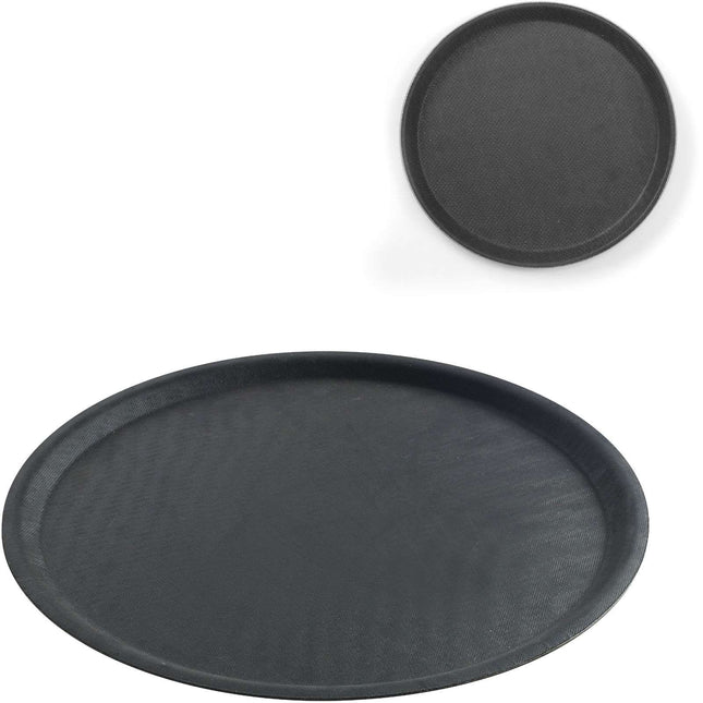 Hendi Round non-slip waiting tray 35cm - black