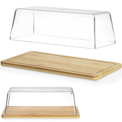 Hendi Bamboo display tray for buffet with lid 320 x 160 x 110 mm