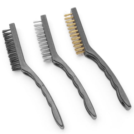 Hendi Brush grill cleaning BBQ steel nylon brass Set of 3 pieces length 178 mm – image 2