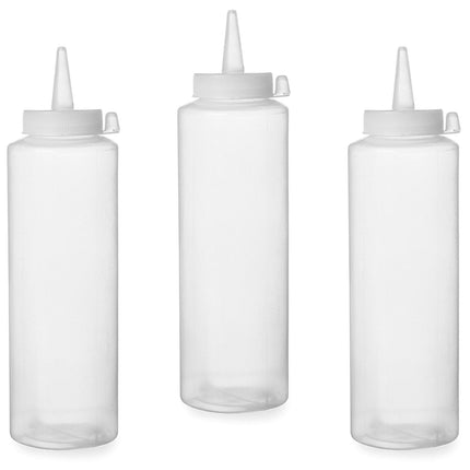 Hendi Dispenser bottle for cold sauces set of 3pcs - transparent 0.35L