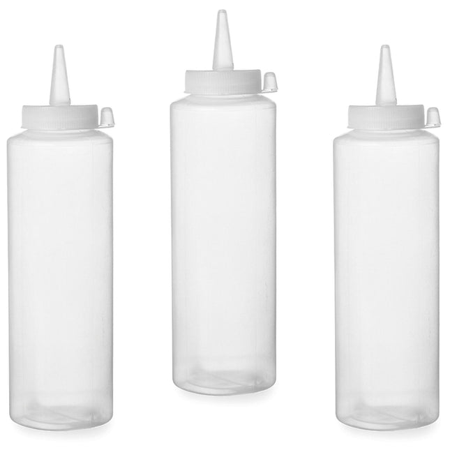 Hendi Dispenser bottle for cold sauces set 3pcs - transparent 0.2L