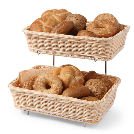 Bunk bread baskets made of polyrattan with a frame - Hendi 561201