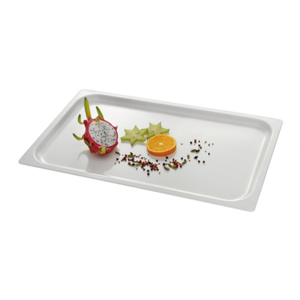 Tray for presentation of dishes and food 530x325mm GN 1/1 white - Hendi 561607
