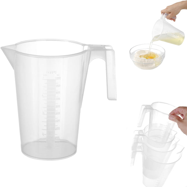 Hendi Kitchen measure jug with measuring cup with floor polypropylene 1L