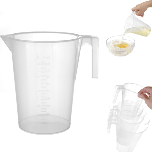 Hendi Kitchen measure jug with measuring spoon of 5L flat polypropylene