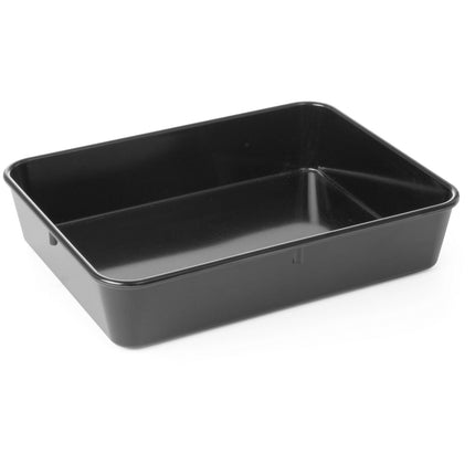 Meat and food tray container with melamine 280x210x60mm black - Hendi 568804