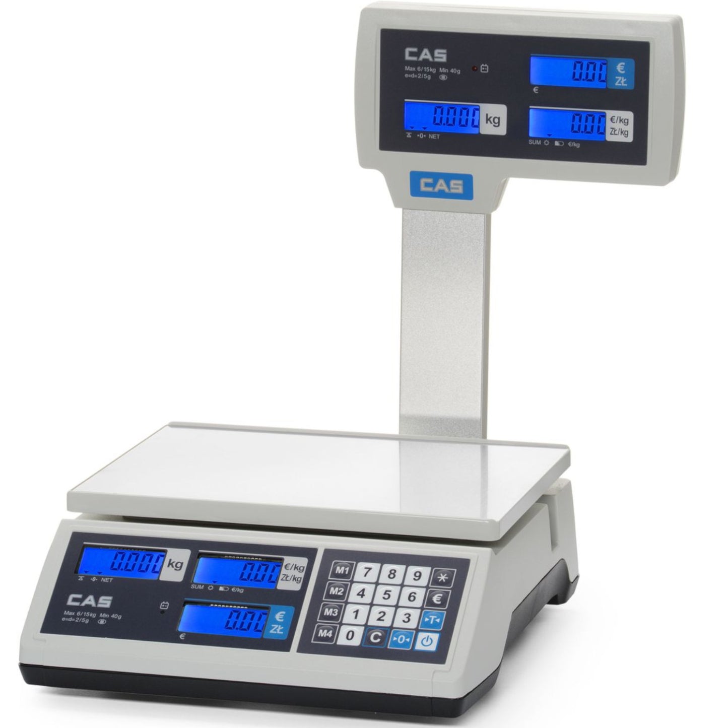 CAS Commercial calculation scale with boom verification up to 15 kg, 290x209 mm – image 3