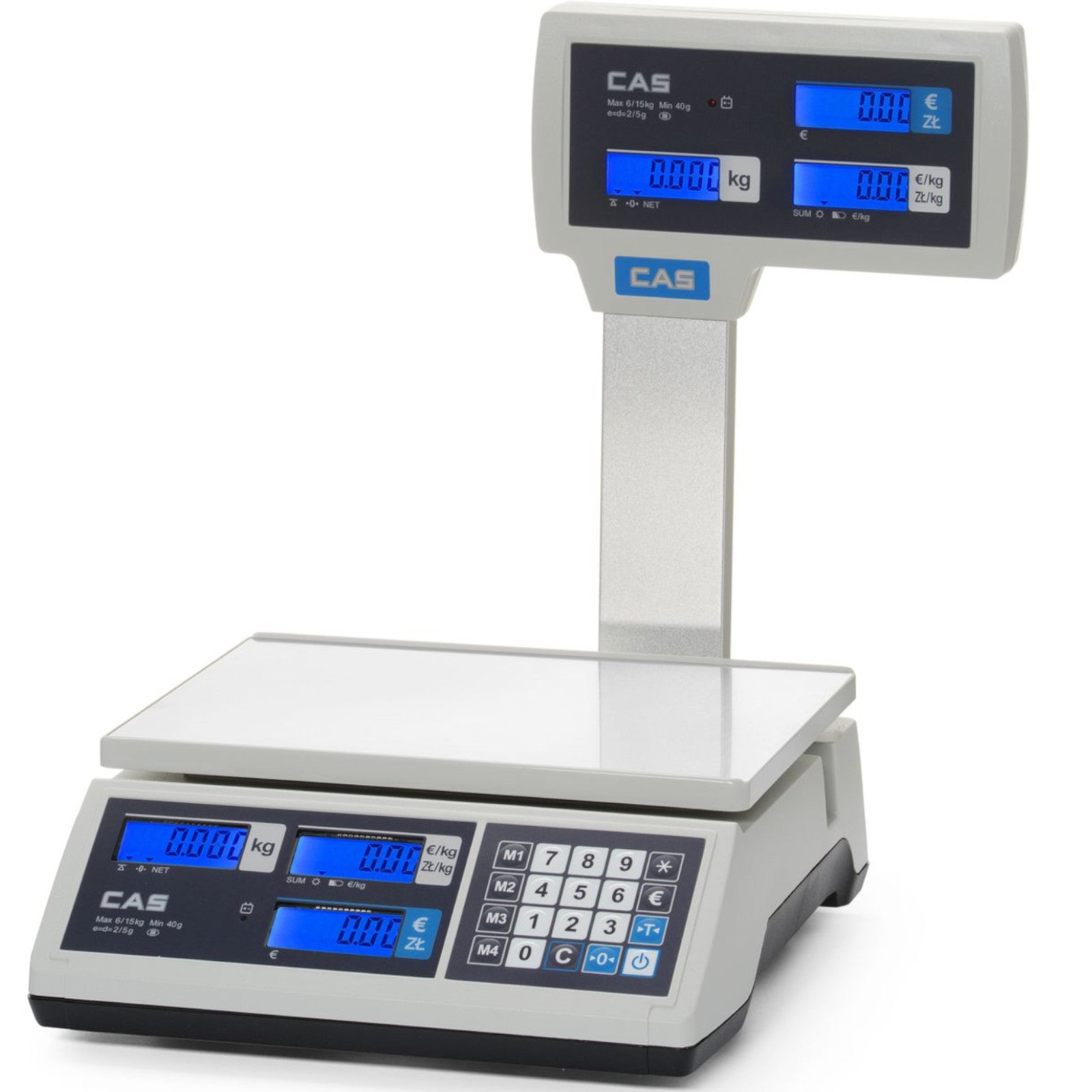 CAS Commercial calculation scale with boom verification up to 15 kg, 290x209 mm – image 3