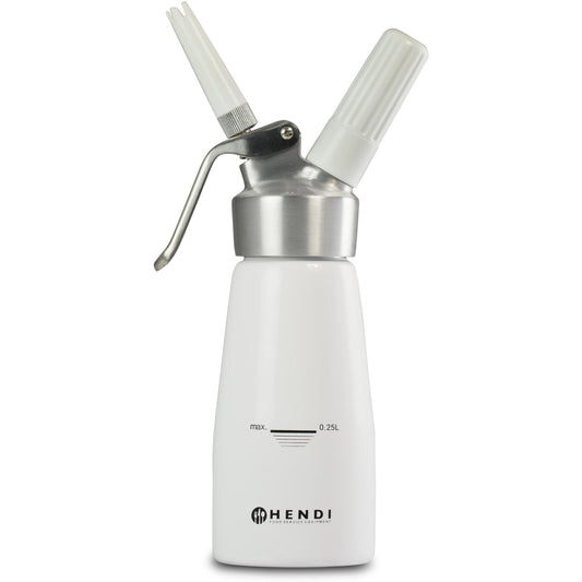 Hendi Syphon for whipped cream N2O Kitchen Line Set + 3 tips 0.25L - white