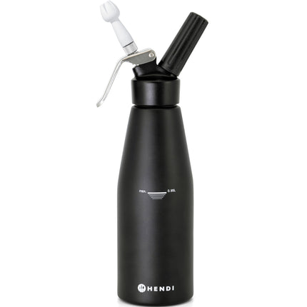 Hendi N2O Kitchen Line whipped cream siphon SET + 3 tips 0.98L - black