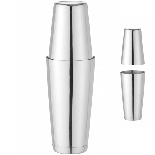Bar Up 2-piece Boston shaker for drinks and cocktails Tin on Tin 0.8 l - silver