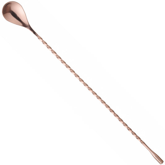 Bar Up Bartender's spoon for drinks and cocktails, long 385 x 35 mm - copper
