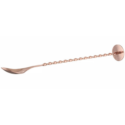 Bar Up Bartender's spoon for drinks, cocktails, long with muddler 280 x 35 mm - copper – image 2