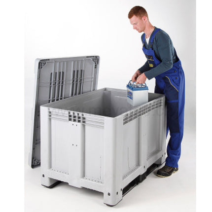 Europlast Austria Box pallet box container 610L with pallet and cover 120x100x76 cm UN ADR – image 5