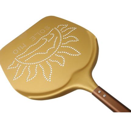 Pizza shovel aluminium perforated Sole Mio 330x1700mm Lilly Codroipo Hendi 617430 – image 3