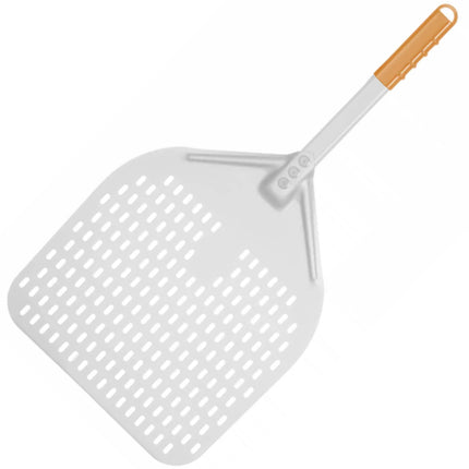 Hendi Pizza shovel with short handle perforated square 350 x 710 mm