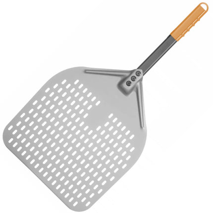 Hendi Pizza shovel with short handle perforated square 350 x 710 mm