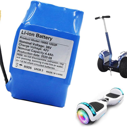 36 V 4,4 Ah 10S2P litija jonu akumulators, 36 V 4400 mAh uzlādējams litija jonu akumulators elektriskajam pašbalansējošajam motorolleram, hoverbordam, vienritenim 36 V 4,4 Ah