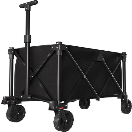 BEAU JARDIN Bollerwagen Faltbarer Handwagen bis 100 KG 100L Fassungsvermögen Leicht Faltbarer Bollerwagen Kinder Transportwagen Gartenanhänger Belastbar zu Tragen Geeignet für Kinder - Schwarz