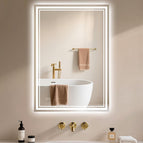 50 cm garums x 70 cm platums / 40 cm garums x 60 cm platums / Bluetooth + pretmiglošanas funkcija + 3 gaismas krāsas / Pretmiglošanas + 3 gaismas krāsas