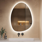 75 cm garums x 55 cm platums / Pieskāriens + 3 gaismas krāsas + pretmiglošanas funkcija