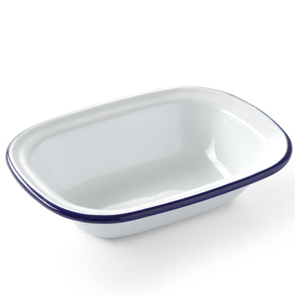 Rectangular dish enamel white 175x130mm Hendi 621202