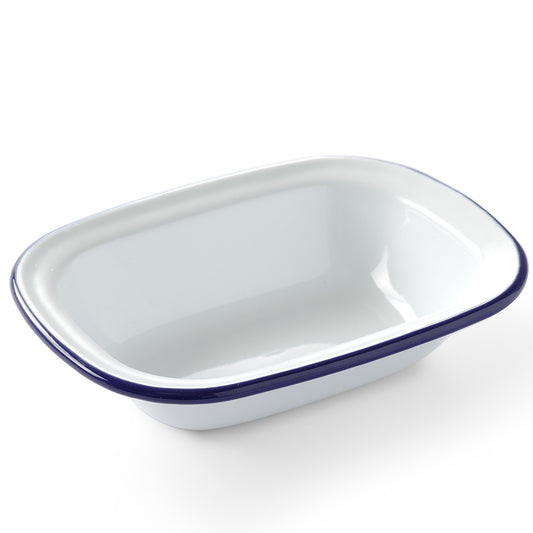 Rectangular dish enamel white 175x130mm Hendi 621202