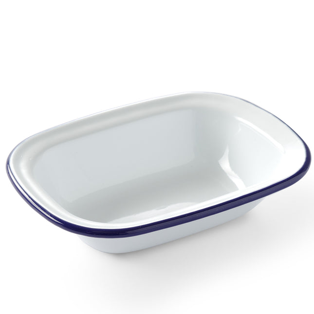 Rectangular dish enamel white 175x130mm Hendi 621202