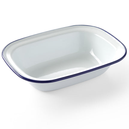 Rectangular dish enamel white 215x160mm Hendi 621219