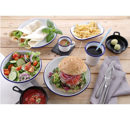 Deep enamel plate white wed. 240mm Hendi 621271