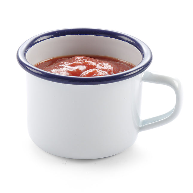 Enamelled cup with white handle 120 ml Hendi 621318