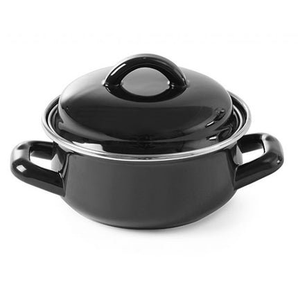 Soup pot and sauces with black lid 0.6 l - Hendi 6250.05