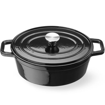 Hendi Enameled oval cast iron pot 4.4 l 365x290x115 mm – image 2