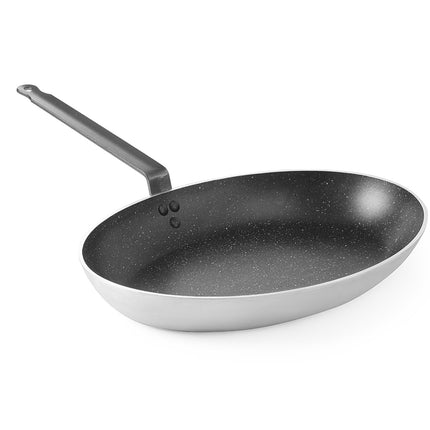 Fish pan with oval marble coating 280x400mm - Hendi 627016