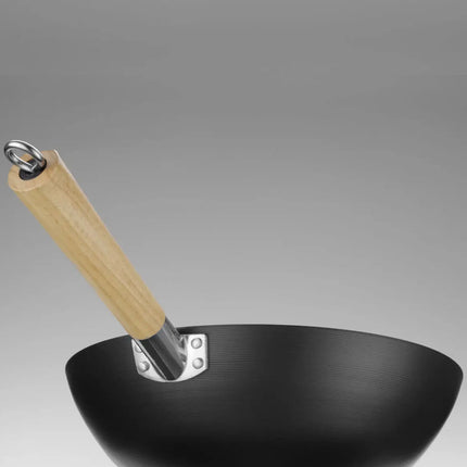 Hendi Carbon steel wok with wooden handles. 324mm – image 6