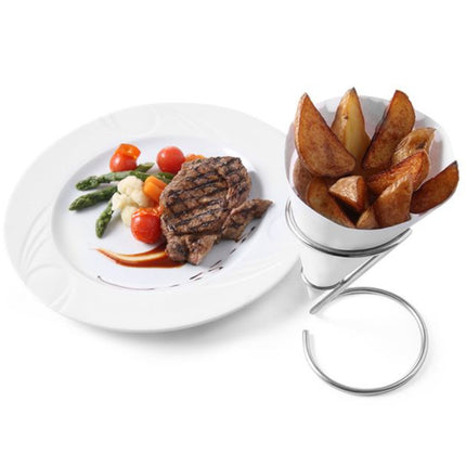 Snake bag stand for fries and snacks stainless steel height. 175 mm - Hendi 6309