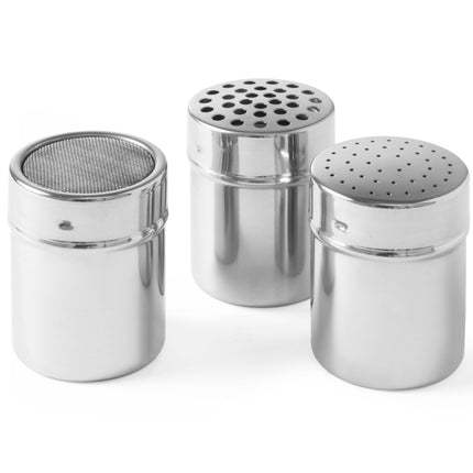 Kitchen dispenser with powder sugar sieve stainless steel 55mm high. 75mm - Hendi 631300